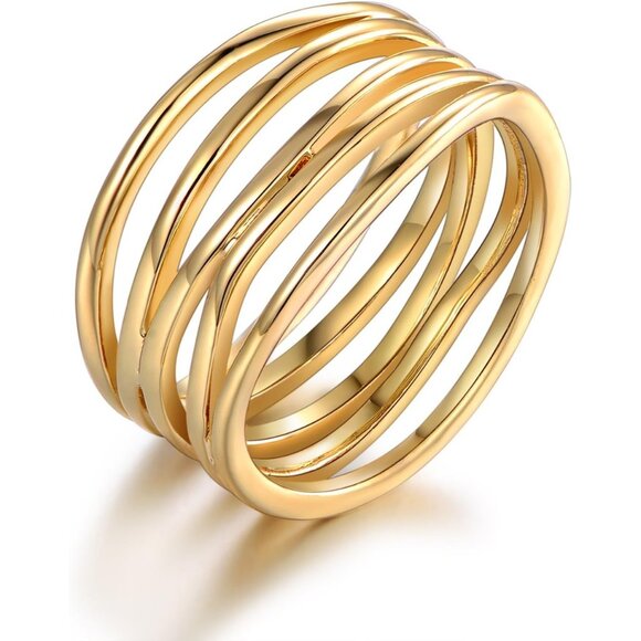 Barzel Rose Gold Plated Statement Ring Excellent Quality Standard Brass Material - Picture 1 of 7